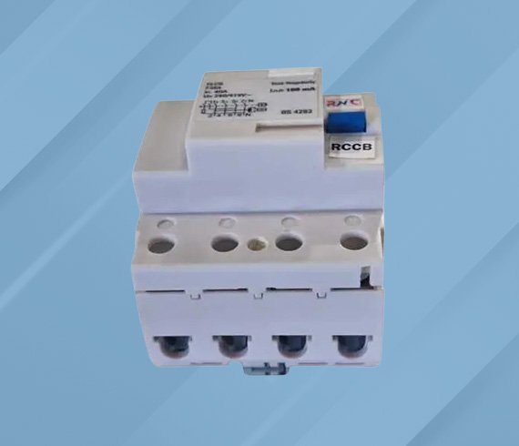 RCCB 40 Amp. 100mA. 4 Pole